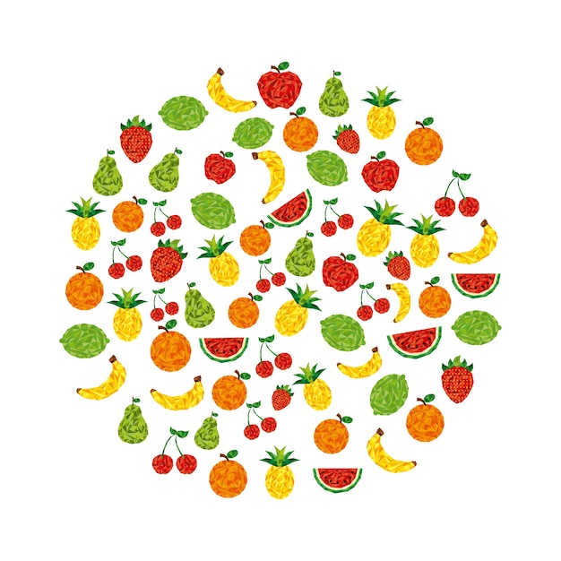 Download Abstract fruit design, vector illustration eps10 graphic | Premium Vector