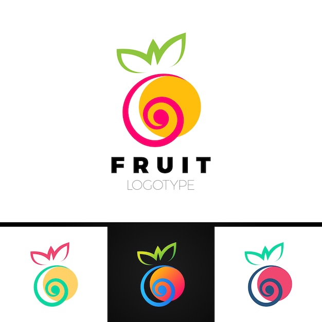Download Free Abstract Fruit Logo Template With Spiral Element Premium Vector Use our free logo maker to create a logo and build your brand. Put your logo on business cards, promotional products, or your website for brand visibility.