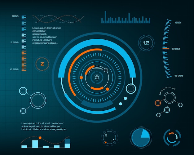 Download Abstract future, concept vector futuristic blue virtual ...