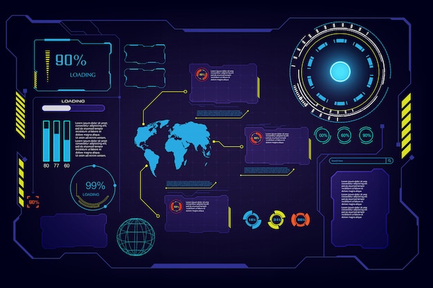 Premium Vector | Abstract future hud ui gui interface screen hi tech ...