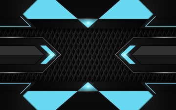 Premium Vector | Abstract futuristic black and blue gaming background