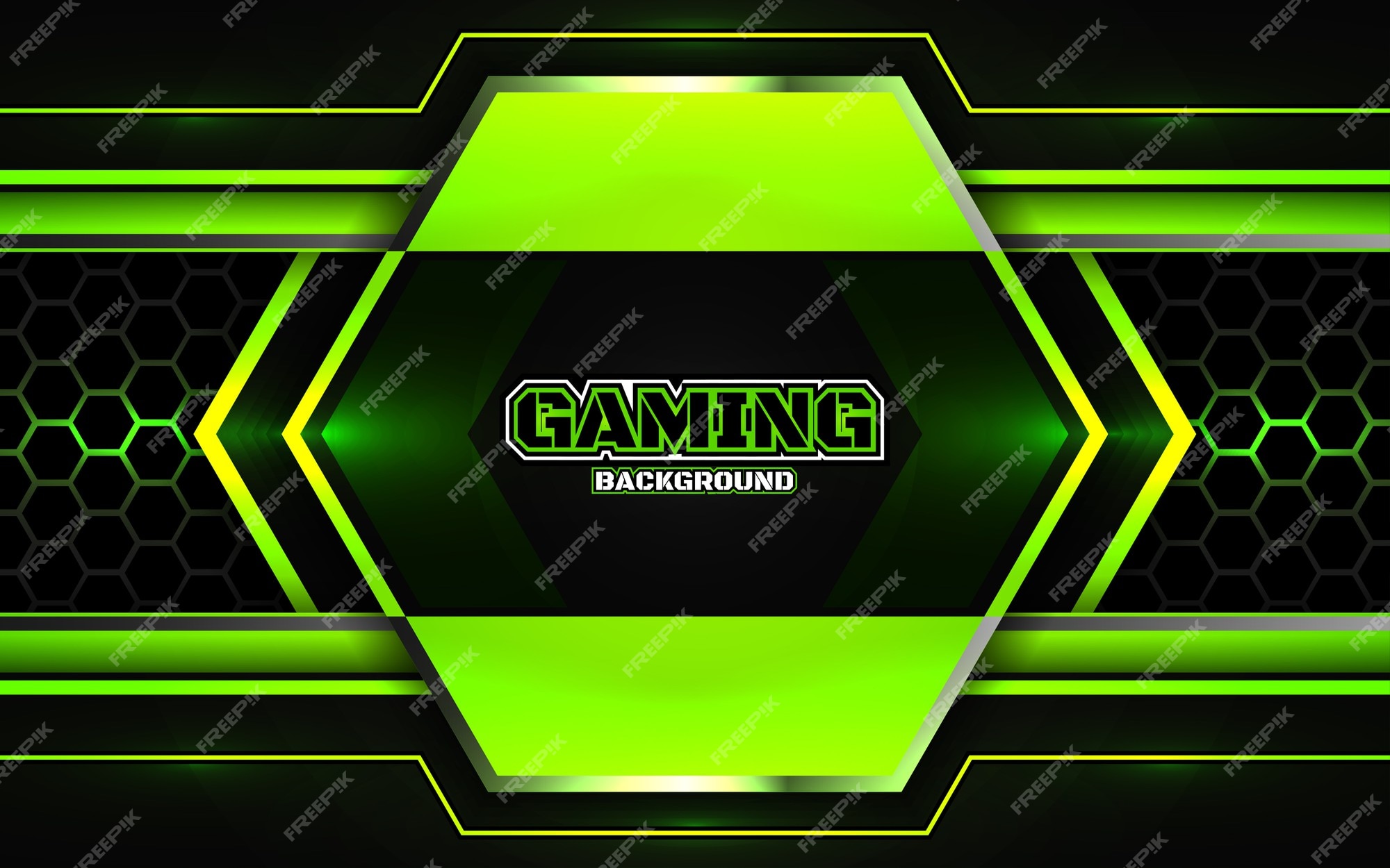 Premium Vector | Abstract futuristic black and green gaming background