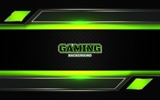 Premium Vector | Abstract futuristic black and green gaming background