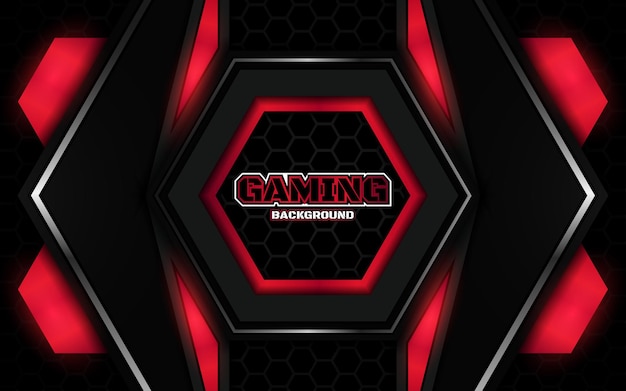 Premium Vector Abstract Futuristic Black And Light Red Gaming Background