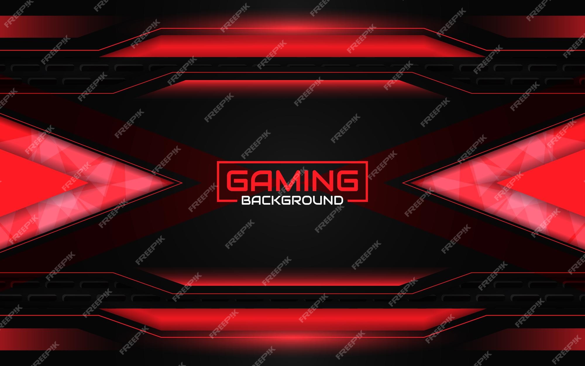 Premium Vector | Abstract futuristic black and red gaming background