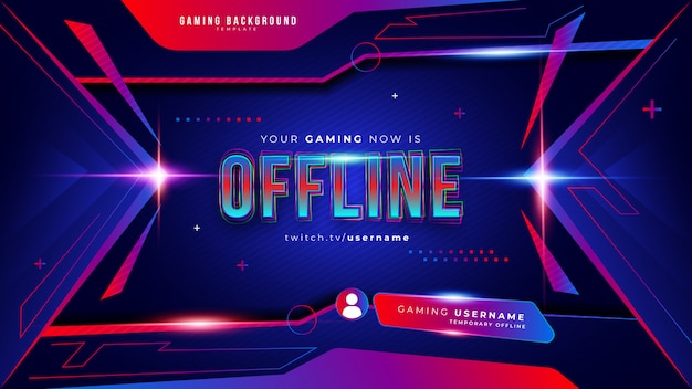 Free Vector Abstract Futuristic Gaming Background For Offline Twitch Stream Adobe spark's free online youtube thumbnail maker helps you create your own custom youtube thumbnail with background image easily, no design skills necessary. abstract futuristic gaming background