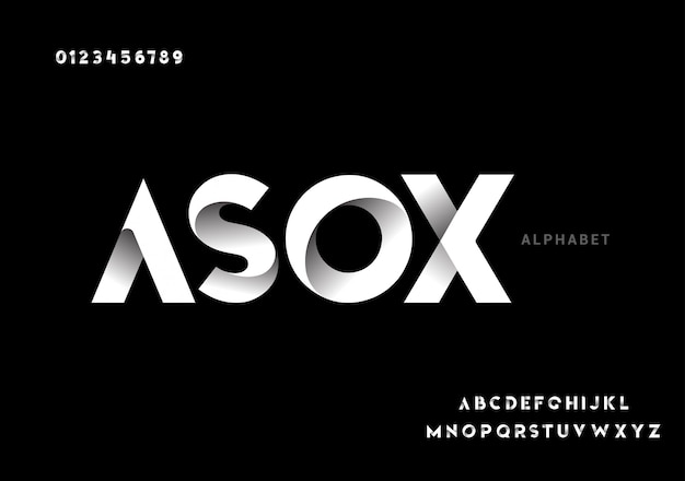  Abstract futuristic modern technology. modern alphabet fonts