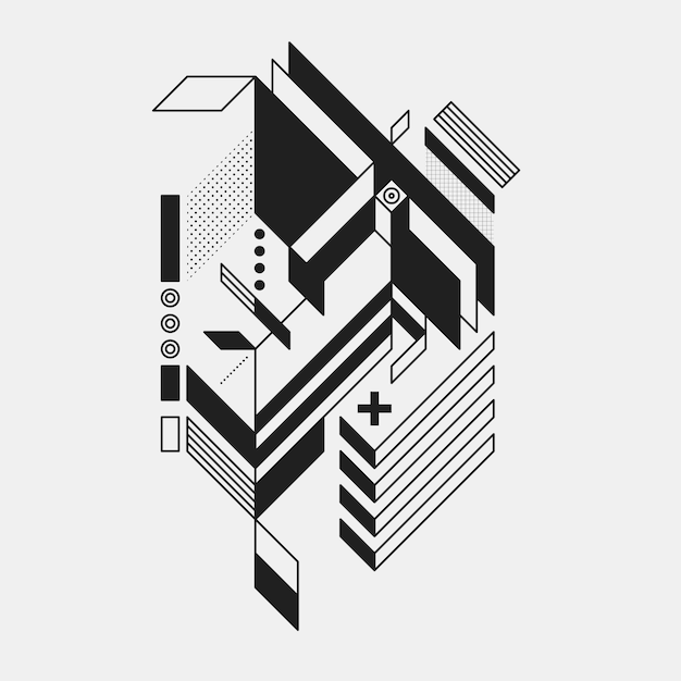 Premium Vector | Abstract geometric element in futuristic style ...