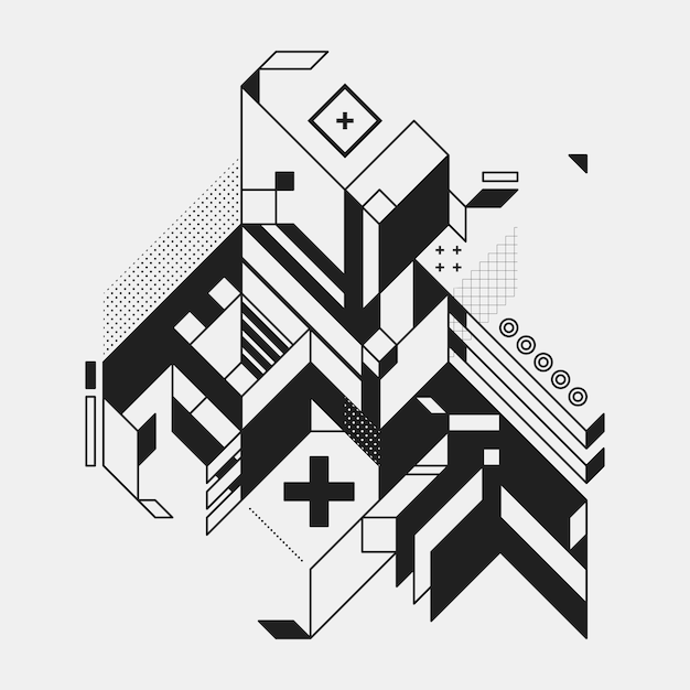 Premium Vector | Abstract geometric element in futuristic style ...