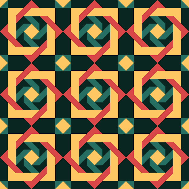 Abstract geometric portuguese pattern Premium Vector