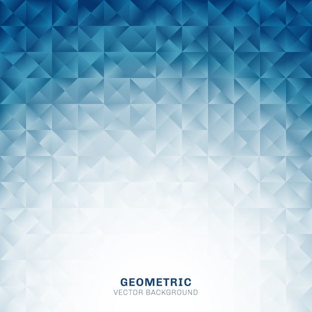 抽象的な幾何学的三角形模様の青い背景 プレミアムベクター