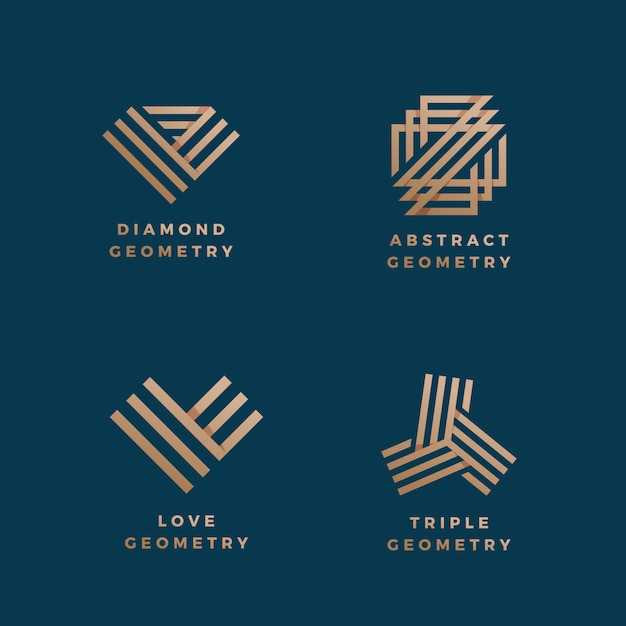 Download Free Abstract Geometry Minimal Signs Set Golden Line Gradient Symbols Or Logo Templates Premium Vector Use our free logo maker to create a logo and build your brand. Put your logo on business cards, promotional products, or your website for brand visibility.