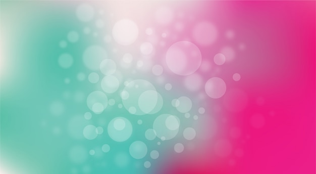 Premium Vector | Abstract glowing bokeh light effect pink and teal