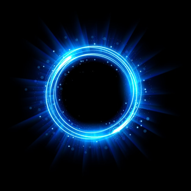 Premium Vector | Abstract glowing circle elegant illuminated light ring