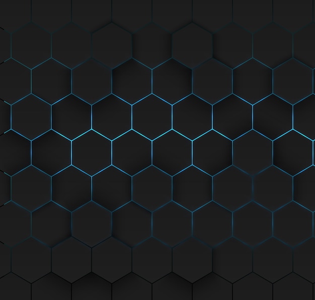 Premium Vector | Abstract glowing hexagonal cell background