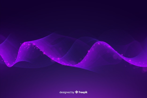 Abstract glowing particles shapes background Free Vector