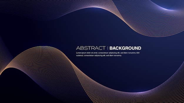 Premium Vector | Abstract golden curves background