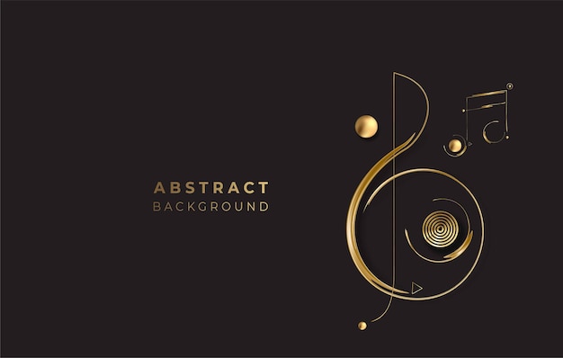 Premium Vector Abstract Golden Glowing Shiny Music Note Vector