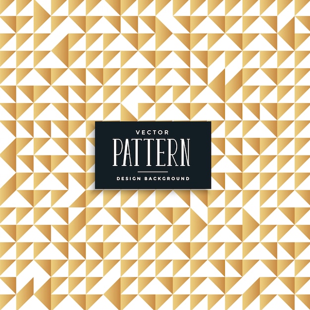 Abstract golden triangles seamless pattern Free Vector