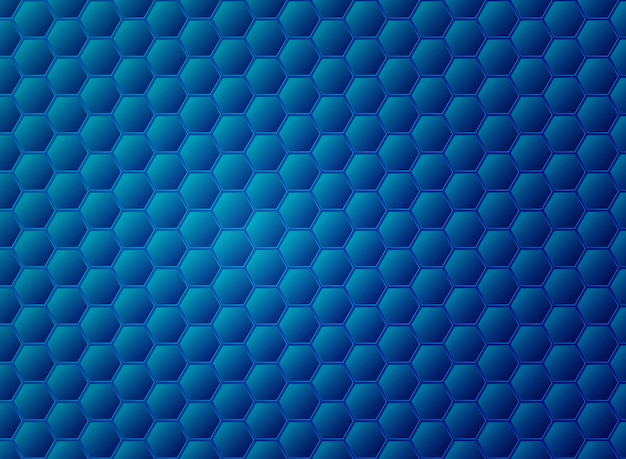 Premium Vector | Abstract gradient blue hexagon pattern design.