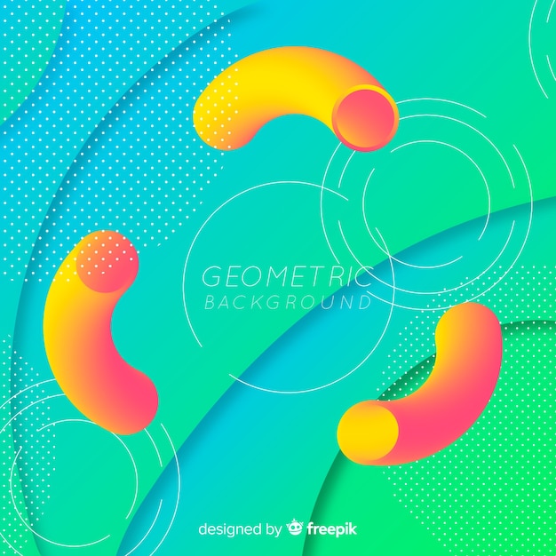 Abstract gradient geometric shape background Free Vector