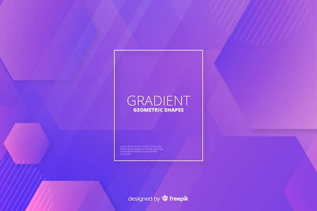 Abstract gradient geometric shapes backround Free Vector