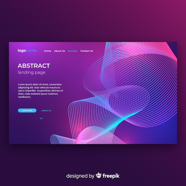 Free Vector | Abstract gradient landing page template