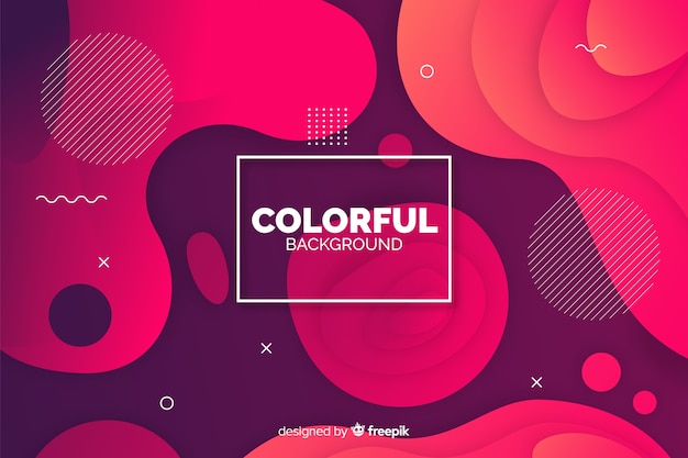  Abstract  gradient  shapes  background Free Vector