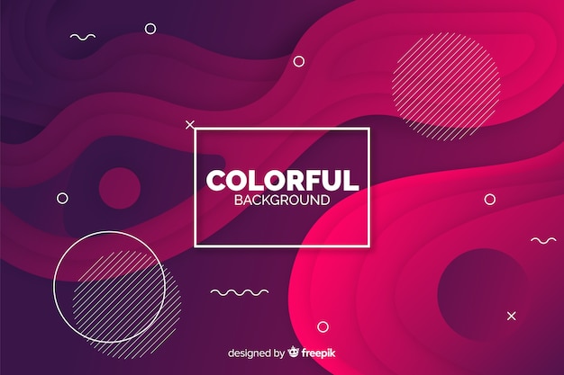 Abstract gradient shapes background Free Vector