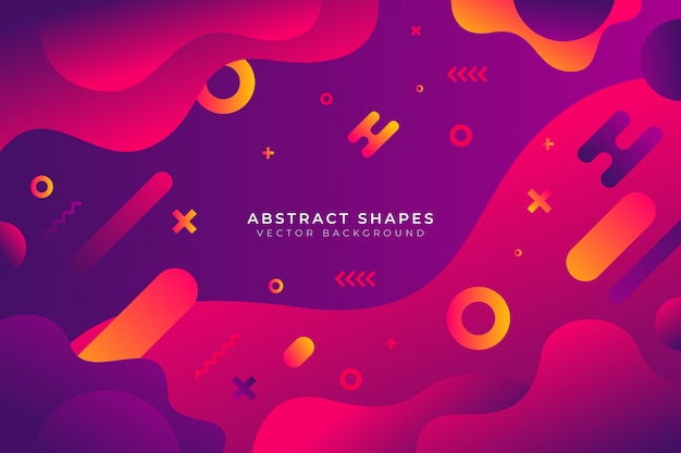 Download Free Vector Abstract Gradient Shapes Background