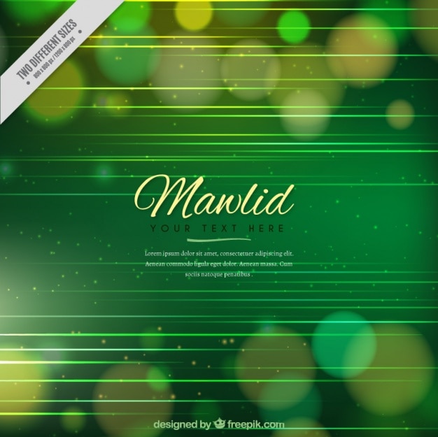 Abstract green bokeh background by mawlid Free Vector