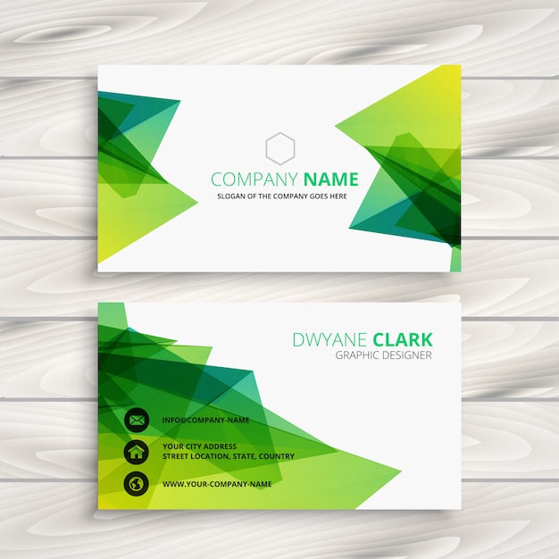 Download Free Abstract Green Business Card Design Free Vector Use our free logo maker to create a logo and build your brand. Put your logo on business cards, promotional products, or your website for brand visibility.