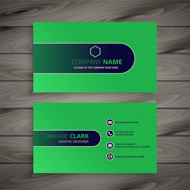 Abstract green business card design