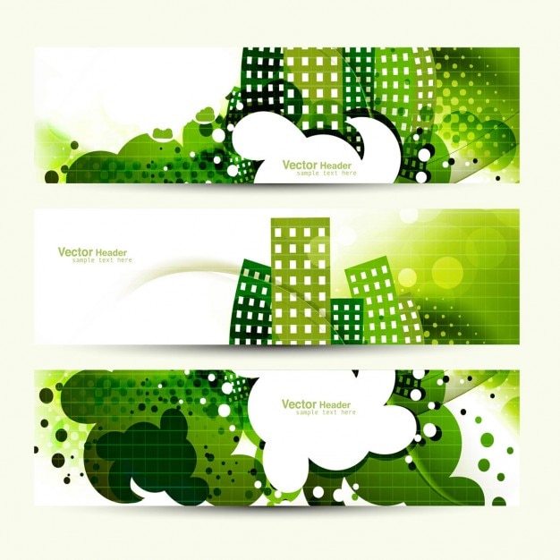 Abstract green header Vector | Free Download