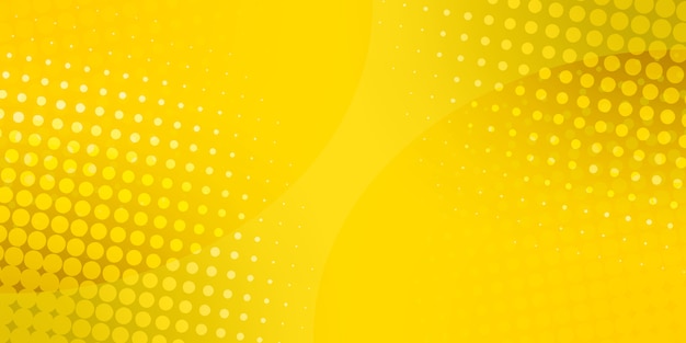抽象的なハーフトーンドット背景 図 黄色のドットの背景 ハーフトーンパターン プレミアムベクター