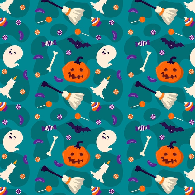 Premium Vector | Abstract halloween pattern design background. vector ...