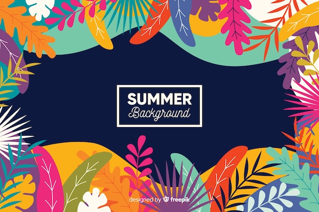 Abstract hand drawn tropical background Vector | Free Download