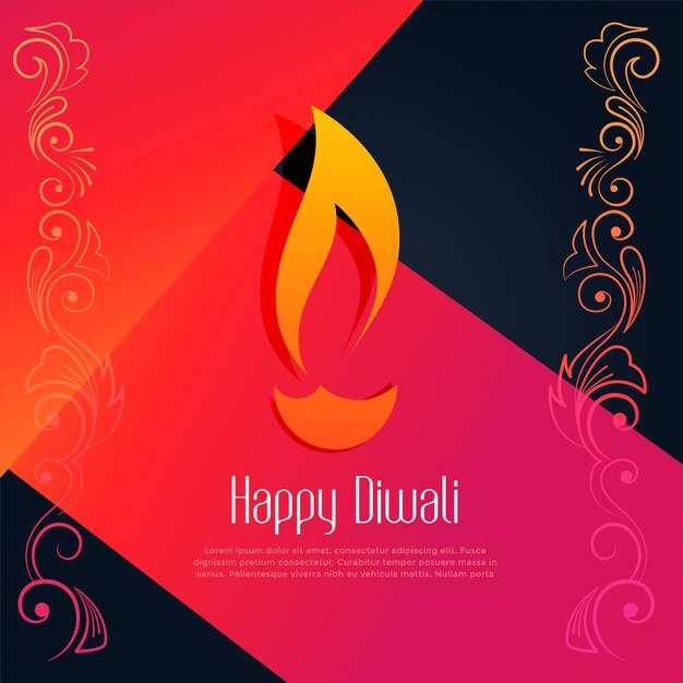 Abstract happy diwali creative design\
background