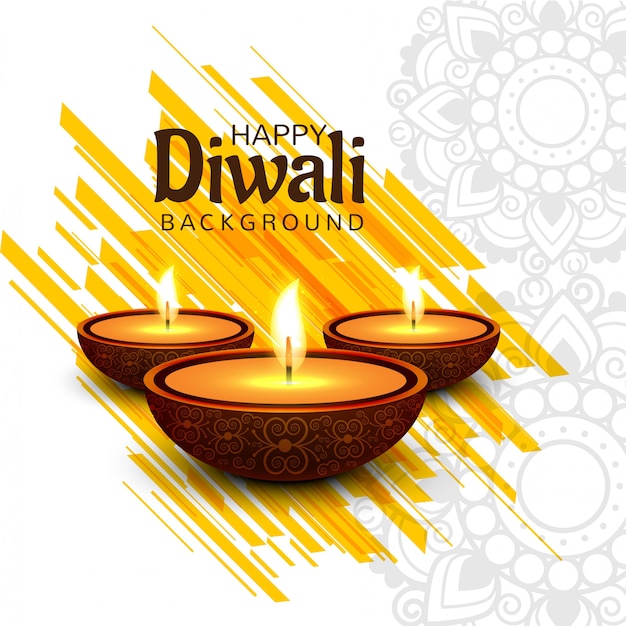 Free Vector Abstract Happy Diwali Festival Card Background Vector