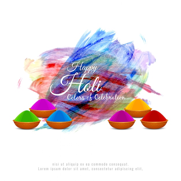 Premium Vector Abstract Happy Holi Colorful Background