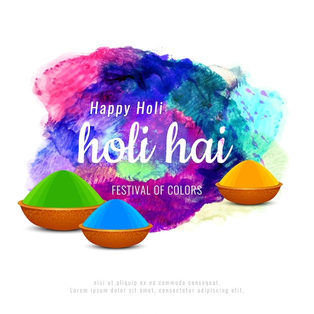 Premium Vector | Abstract happy holi colorful greeting background