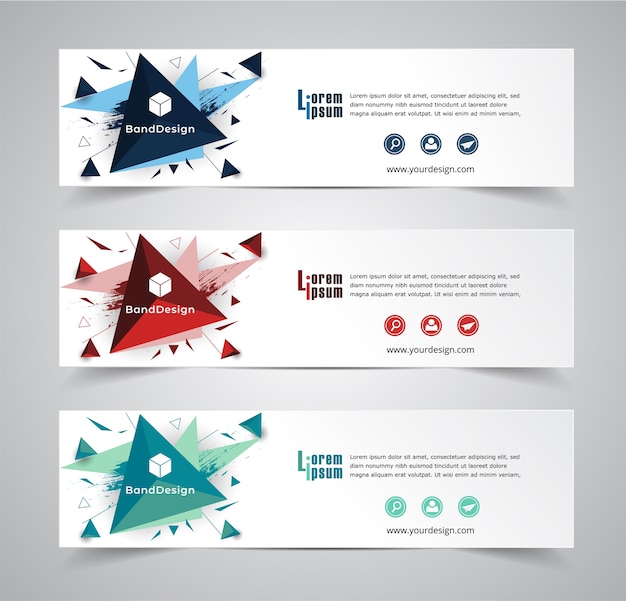 Download Premium Vector | Abstract header banner design vector background.