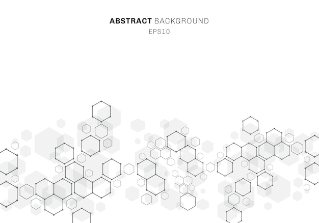 Abstract hexagonal molecule structure of neurons system Premium Vector