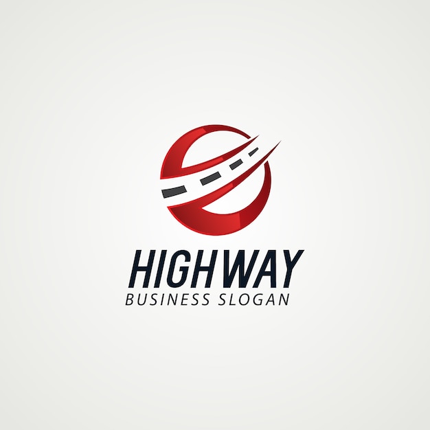 Abstract highway logo Vector | Premium Download