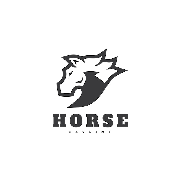 Premium Vector | Abstract horse stallion head silhouette icon logo design