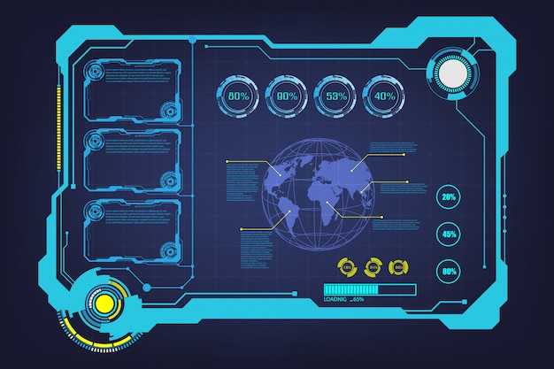 Premium Vector | Abstract hud ui gui future futuristic screen system ...