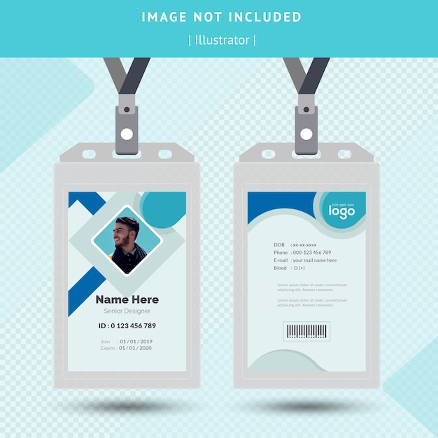 Abstract id card design | Premium Vector