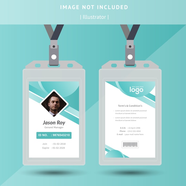 Premium Vector | Abstract id card design