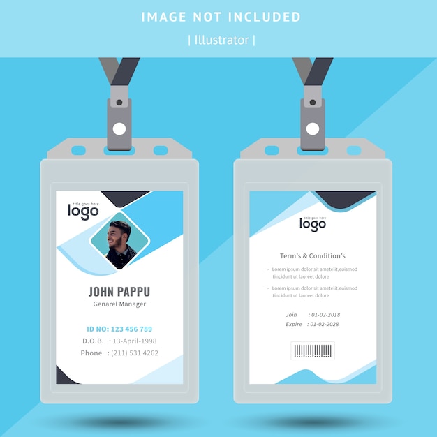 Premium Vector | Abstract id card design