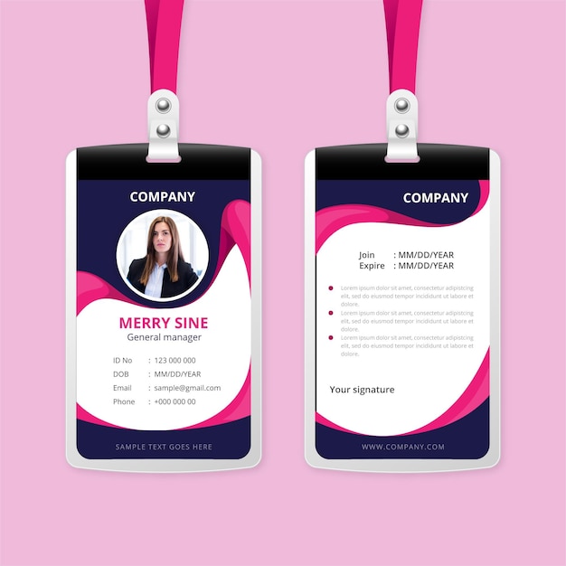 Premium Vector Abstract Id Cards Concept